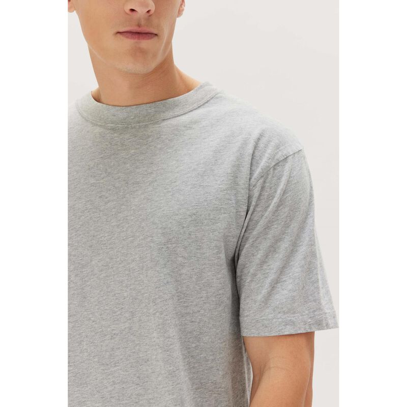 Assembly Label Mens Organic Oversized Tee Grey Marle image number 2